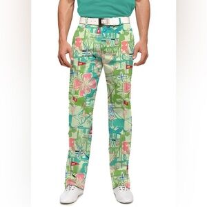NEW NWT loudmouth heritage pants 36 x 34 baffing spoon birdie golfing multicolor